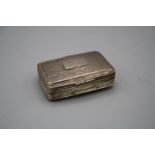 T and WS, a George III silver vinaigrette, wriggle work decorated around vacant oblong cartouche,