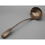 Christian and David Reid, a William IV silver soup ladle, fiddle pattern, monogram R. Newcastle