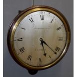 Jeffrey and Son, fusee dial clock with 14'' silvered dial, cast concave bezel, movement with