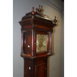 An early 18th century Quaker thirty hour hook and spike clock in original oak case, unsigned. 10''