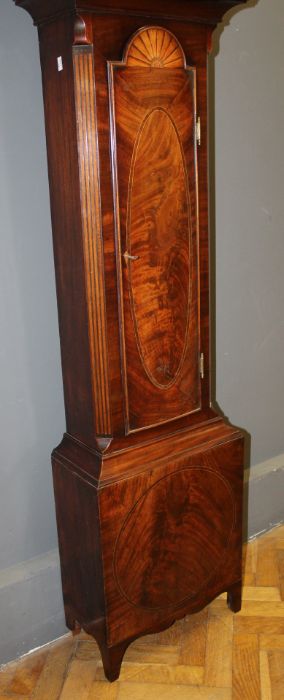 J Richie of Hull. Eight day longcase clock with 12'' still arch dial, c 1790. Eight day two train - Image 3 of 10