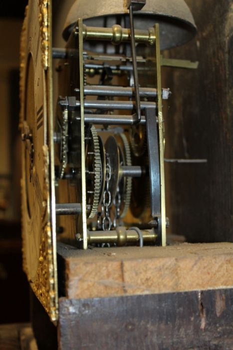 Jn (John) Ogden, Darlington. Thirty hour longcase clock with 10'' square dial and single hand and - Image 3 of 7