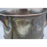 John Langlands II, a George III silver loving cup, twin scroll handles and ribbed band. Engraved