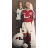 West Ham: A pair of West Ham United cardboard cutouts, one of Ian Wright, the other of Joe Cole. (