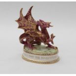 A limited edition Royal Crown Derby Dragon commissioned to commemorate: The Investiture of HRH the