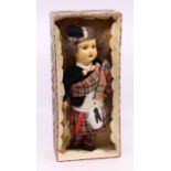 Armand Marseille: An Armand Marseille Scottish boy doll, jointed composition body, open and close