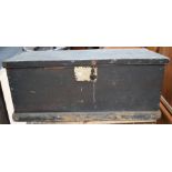 Victorian pine tool chest/blanket box