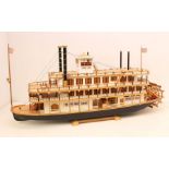 A wooden model of a Mississippi steam ship, Matthew V. Spress, Tennessee-New Orleans. Measuring
