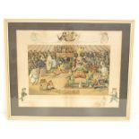 After Louis Wain, The Cat's Circus, coloured lithograph, the upper margin with cats holding