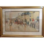 Cecil Aldin; Charles Windsor, (British 1870-1935) watercolour, coaching scene, framed and signed