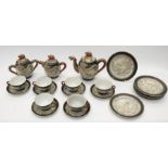 A mid 20th Century Japanese tea set with Dragon detailing