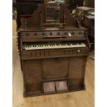 An A & E Humphreys mahogany cased late 19th Century/early 20th Century American organ - AF damages