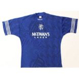 Rangers: A Rangers, 1994-1996, short-sleeved home football shirt, Size 44/46, Adidas, McEwan's