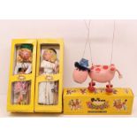 Pelham: A collection of three boxed Pelham Puppets to comprise: Magic Roundabout Cow Ermintrude; SL