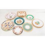 A large collection of 19th & 20th Century plates / cabinet plates to include: Davenport, pattern no: