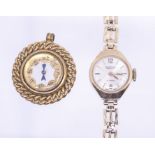 A ladies vintage Renown wristwatch, round silvered dial with applied baton and number markers,