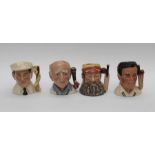 Four Royal Doulton cricket related character jugs, 10-11cms approx condition all fine