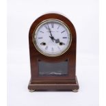Modern Franz Hermle mantel clock with German two-train movement striking on a bell. Old new stock