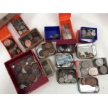 A collection of UK and world coins