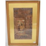T Kemp, British early 20th Century, watercolour entitled 'Old Place 1901', signed l l, 38 x 21cm,