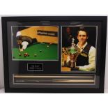 Snooker: A signed and framed montage of Ronnie O'Sullivan, including two photographs, and a signed