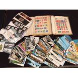 Two mid 20th Century stamp albums containing Concorde, 1966 World Cup, etc, along with a