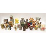 A collection of money boxes mid to late 20th Century including Beswick piggy bank no 1760, ,Wade