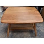 Ercol coffee table and plate rack