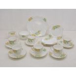 Bell china, including six cups and saucers, six side plates, one sandwich plate, one sugar basin,