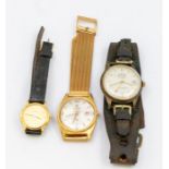 A collection of three gents vintage wristwatches to include a Orfa automatic (some damage to glass