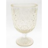 Late 19th Century early 20th Century large cut glass wine cooler / ice bucket. Thomas Webb,