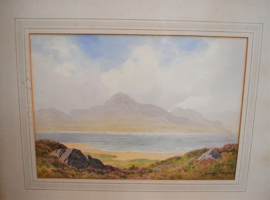 Joseph Williams Carey RUA (1859-1937) Croagh Patrick watercolour, 28 x 36.5 cm  signed, titled and