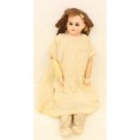 Armand Marseille: An Armand Marseille bisque head doll, kid leather body, jointed composition