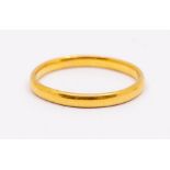 A 22ct gold wedding band size L, weight approx 1.8gms