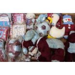 West Ham: A collection of West Ham United assorted soft toys including animals, cushions and others.