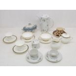 Rosenthal 'Classic Rose' coffee service for 10, together with Wedgwood 'Chester', Royal Chelsea