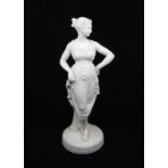 Early 20th Century standing figure After Canova (Romanian sculptor), bisque CR;with slight chip to