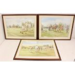 Sporting: A collection of six assorted framed sporting prints to include: Horse Racing, Golf,