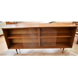 1960s teak glazed bookcase / cabinet (missing one glass door) along with three 1960s oval side