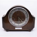 A mid 20th Century mantle 8 day clock with chime of the Alexander Clark Co. Ltd