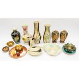 A collection of mid 20th Century ceramics including 1950's vases, condiments, dishes, Japanese