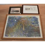 A collection of limited edition prints, late 20th Century watercolours, oils on paper along with