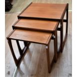 1970s teak nest of three tables