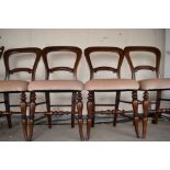 Four reproduction mahogany balloon back chairs