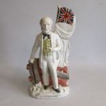 A Staffordshire Figure of William Ewart Gladstone. Titled in black raised capitals. Date: circa 1860