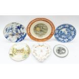 19th Century and 20th Century display plates including Meissen and Spode, Royal Worcester hand