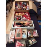 A large collection of mid 20th Century tourist dolls, from different Continental countries, boxed