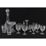 A quantity of good quality cut crystal glasses and a decanter etc