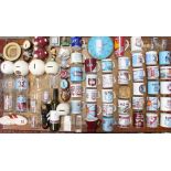 West Ham: A collection of assorted West Ham United mugs, glasses, money boxes, ash trays and other