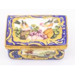An 18th Century Continental possibly French enamel and gilt metal snuff box, circa 1770, the cover